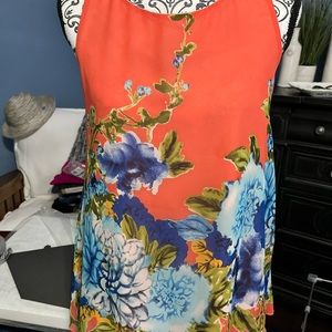 Floral sleeveless blouse